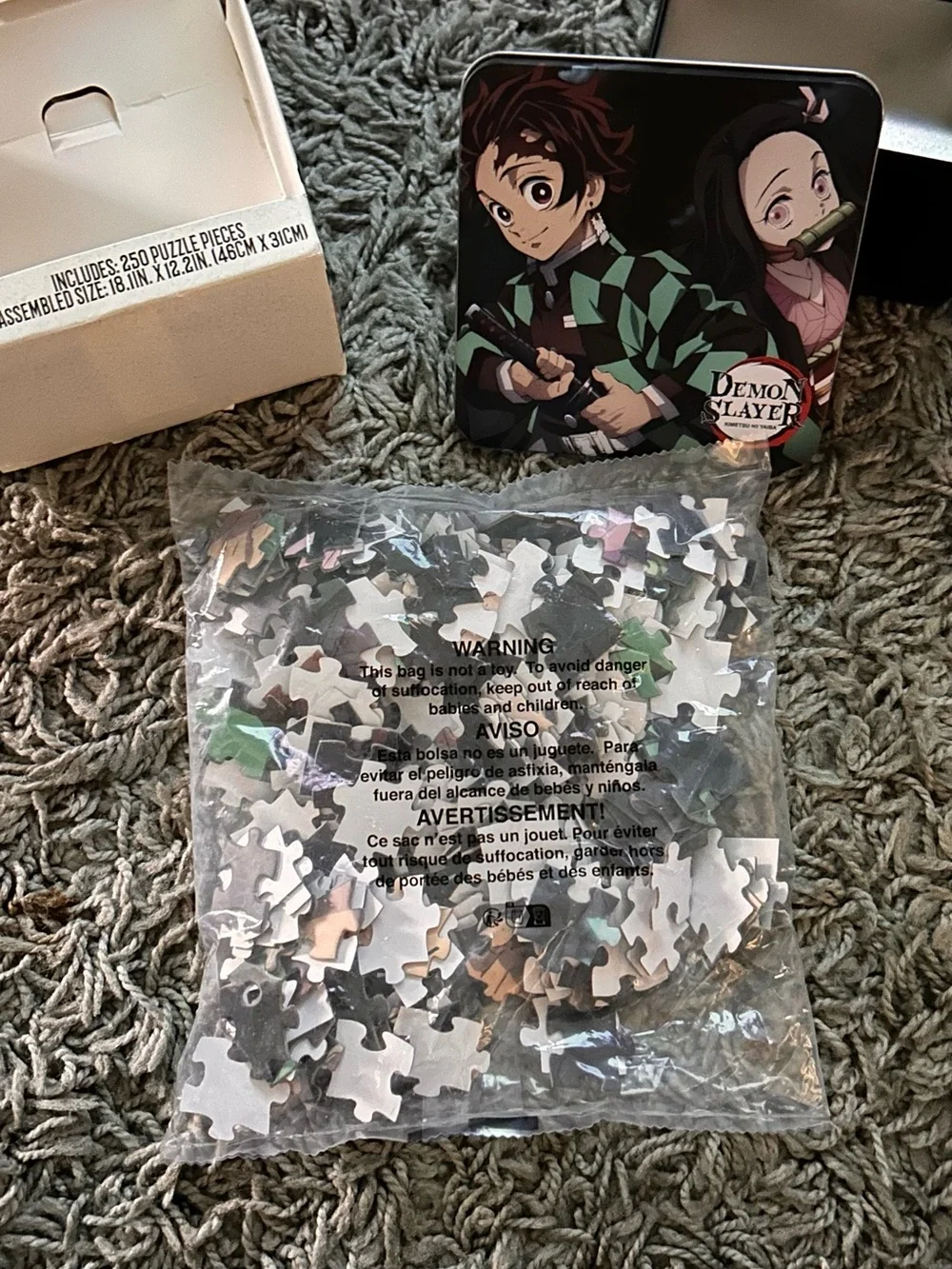 Demon Slayer 250pc Jigsaw Puzzle - Green & Pink Artwork